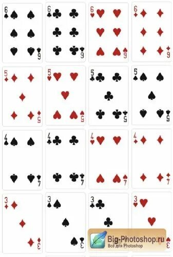 Карты игральные распечатать на а4 36 карт