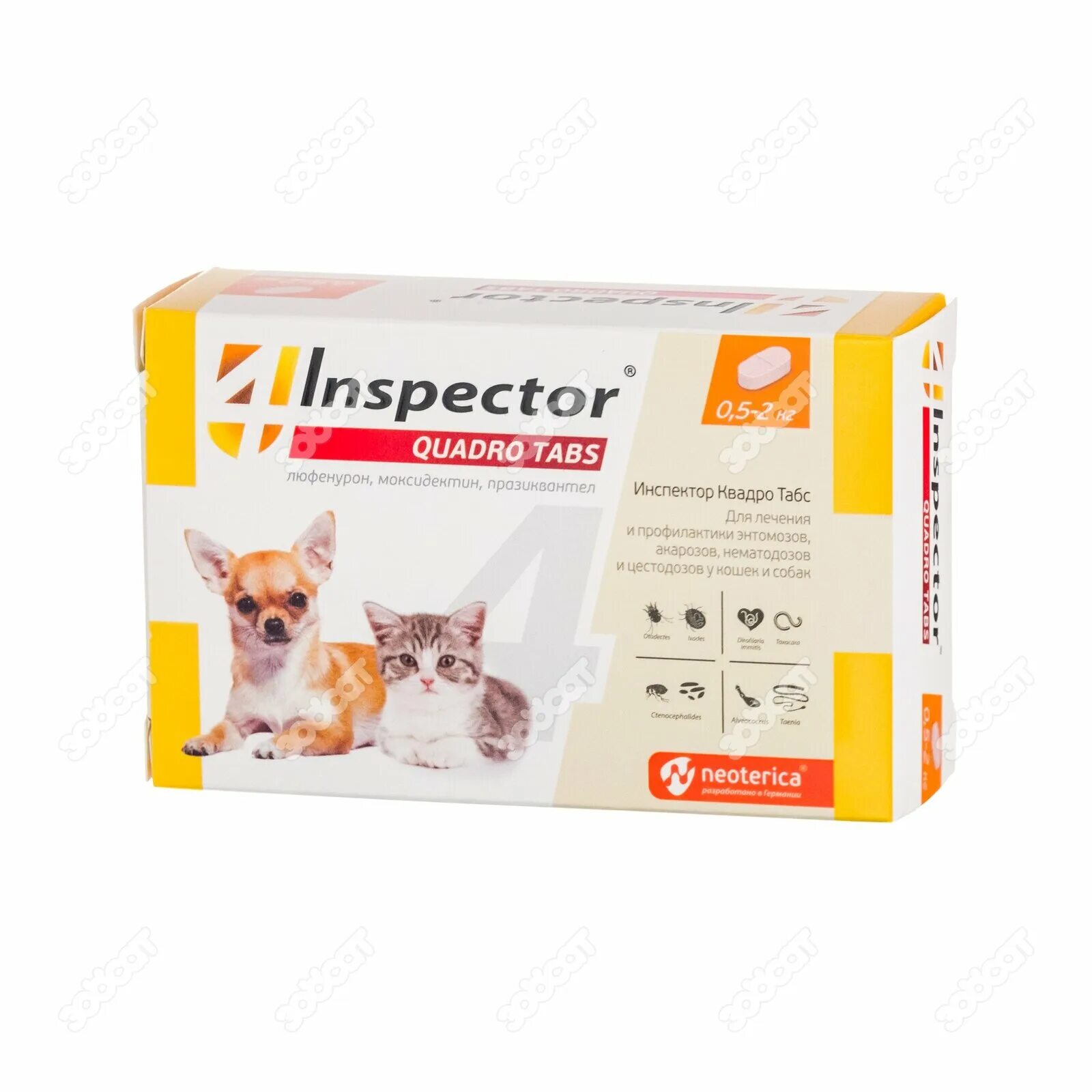 Inspector quadro tabs цены. Inspector Quadro Tabs таблетки противопаразитарные д/Кош/соб 2-8 кг (1/16). Инспектор для собак таблетки 2-8 кг. Инспектор таблетки для собак 4-10 кг. Инспектор Квадро таблетки д/кошек и собак 8-16 кг 4таб.