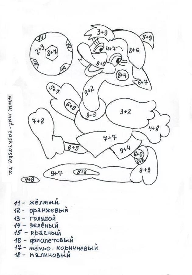 Примеры 2 класс математические раскраски. Математическая раскраска. Раскраска сложение и вычитание. Раскраска с примерами на сложение. Раскрась по примерам.