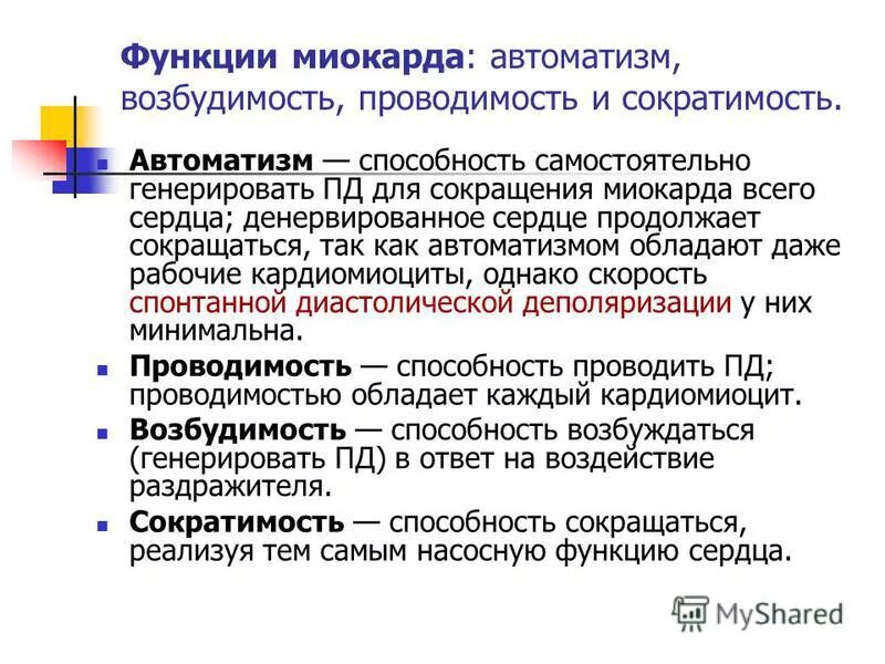 клетки миокарда. физиологические свойства и особенности строения сердечной мышцы. функции сердца автоматизм возбудимость проводимость. функциональные свойства миокарда физиология. миокард функции.