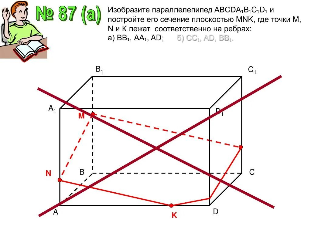 C 10 параллелепипед сечение параллелепипеда. Построение параллелепипеда. Параллелепипед на плоскости. Сечение параллелепипеда. Параллелепипед сечение MNK.