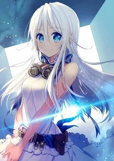 Original work, by kurosawalena #anime #illustration // white hair cute anim...