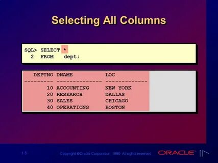 Select column name
