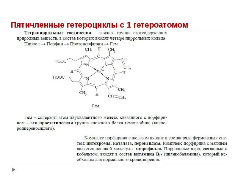 Биологически активные органические соединения. Гетероциклы с 1 гетероатомом. Пятичленные гетероциклы с 1 гетероатомом. Биологически активные гетероциклические соединения. Структура гетероцикла.