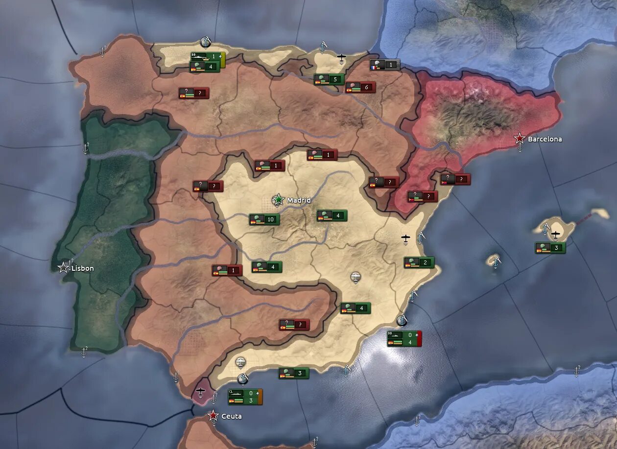 Испания hoi4. Карта испании hoi4. испания хой 4.