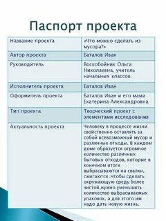 Паспорт годового проекта