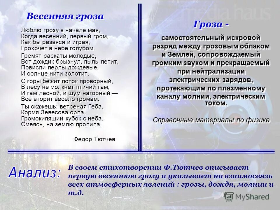 главная мысль стихотворения весенняя гроза. стихотворение весенняя гроза. эпитеты в весенней грозе. сравнительный анализ стихотворений. эпитеты в весенней грозе.