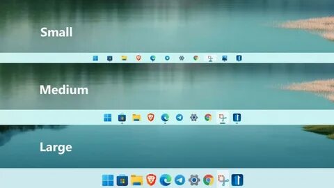 Уменьшить панель windows 11
