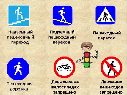 3 знака для пешехода