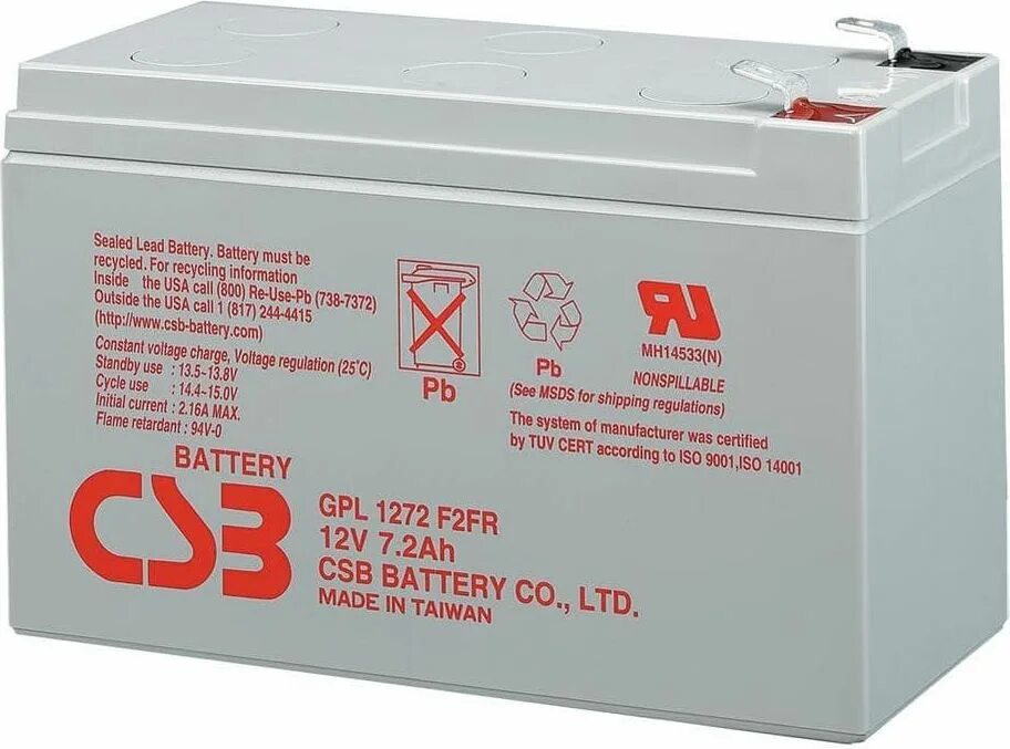 аккумуляторная батарея csb hr1234w csb energy technology. Csb hrl1234w f2 (12в/9 а·ч). аккумулятор b. 1234 12. B.