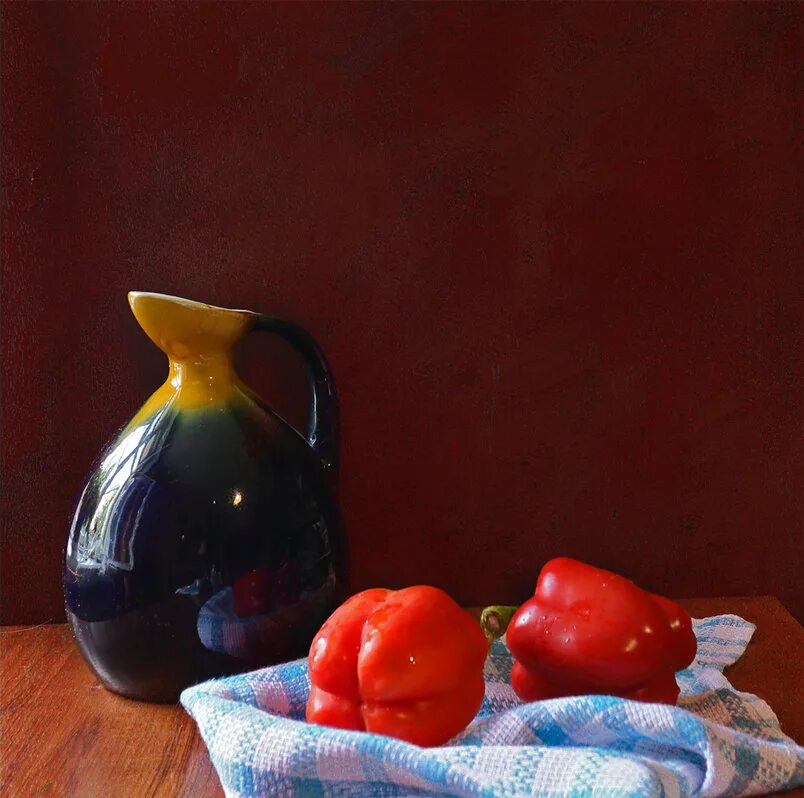 натюрморт из овощей и фруктов. овощи живопись. перец живопись. натюрморт перцев. перцы сладкие натюрморт.