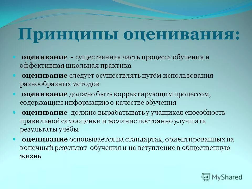 Группы принципов оценки. Принципы оценивания. По каким результатам следует оценивать итоги человеческой жизни.