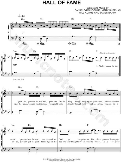 Песня the script hall of fame. Hall of fame ноты. hall of fame ноты для фортепиано. hall of fame piano sheets. песня hall of fame the script ноты для фортепиано.
