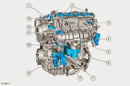 Двигатель форд куга 1.5. Схема двигателя Форд экобуст 1.6. Двигатель 1.6 экобуст Форд Куга 2. Схема двигателя ECOBOOST 1,6. Двигатель Форд Куга 1.6 экобуст схема.