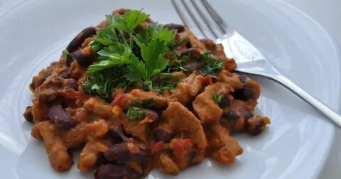 Мясо с морковью и фасолью