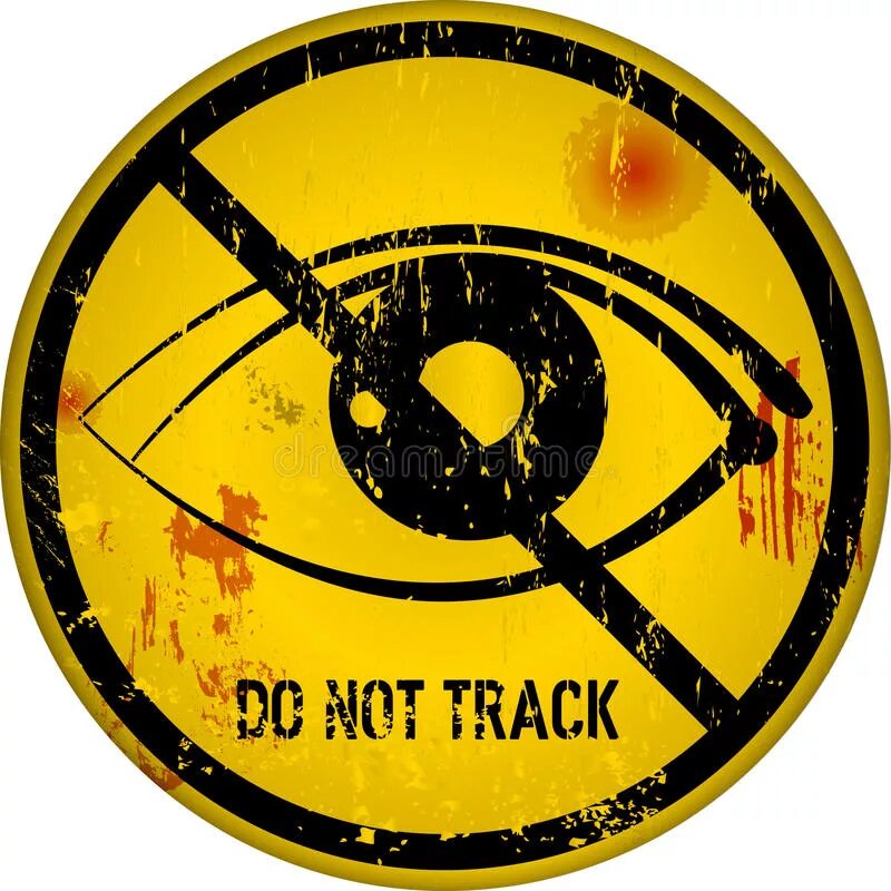 Do not track. Donottrack. track me not logo. crime sign.