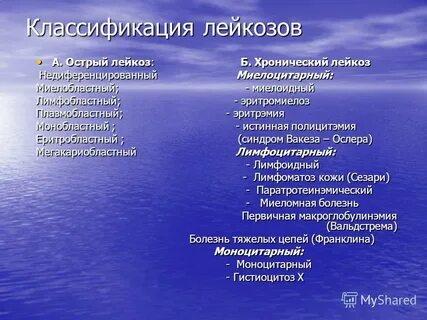 Классификация лейкозов