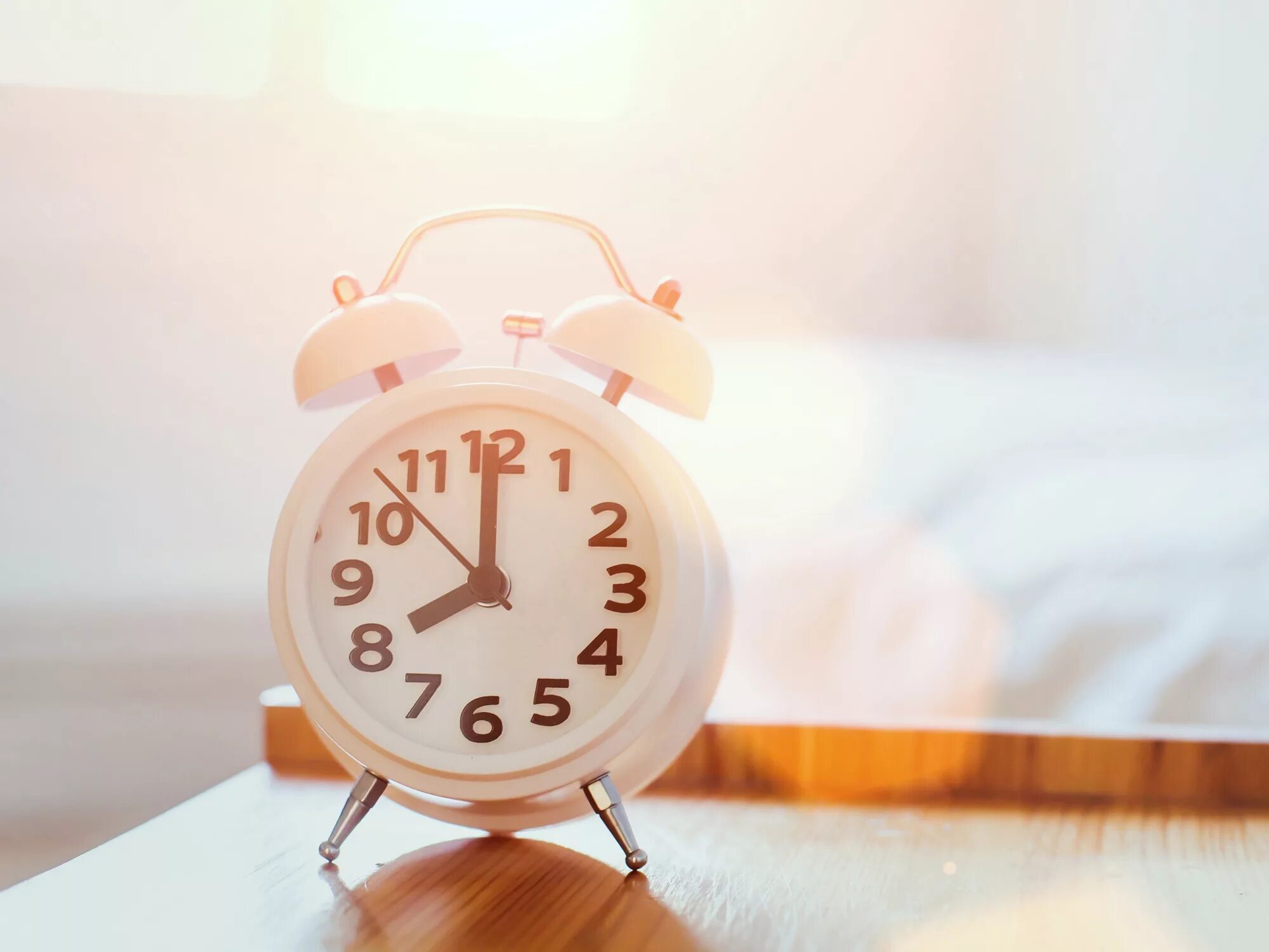 I get up my alarm clock