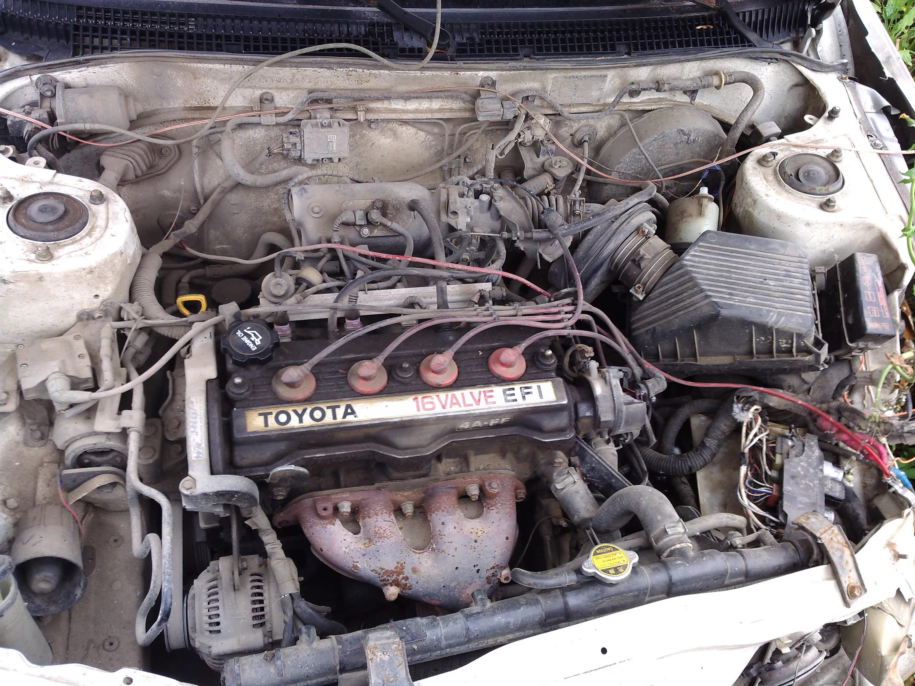 Тойота карина двигатель фото Toyota Carina E 2.0 бензиновый 1993 учЁбный на DRIVE2