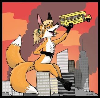 Giant Vixen of Terror! by Ribnose -- Fur Affinity dot net