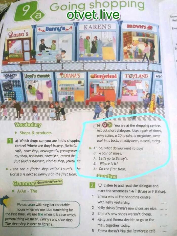 Which shops can you see in the shopping Centre where are they перевод. Which shops can you see in the shopping Centre where are they. Which shops can you see in the shopping Centre where are they Bakery ,Florist's Cafe. L can see a Florist shop Called Laura's. Is the floor перевод