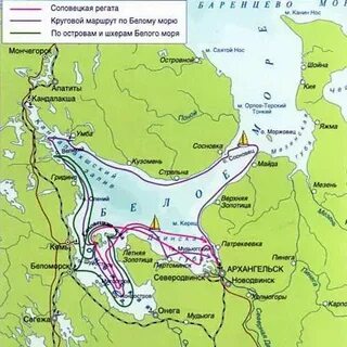 Реки белого моря на карте