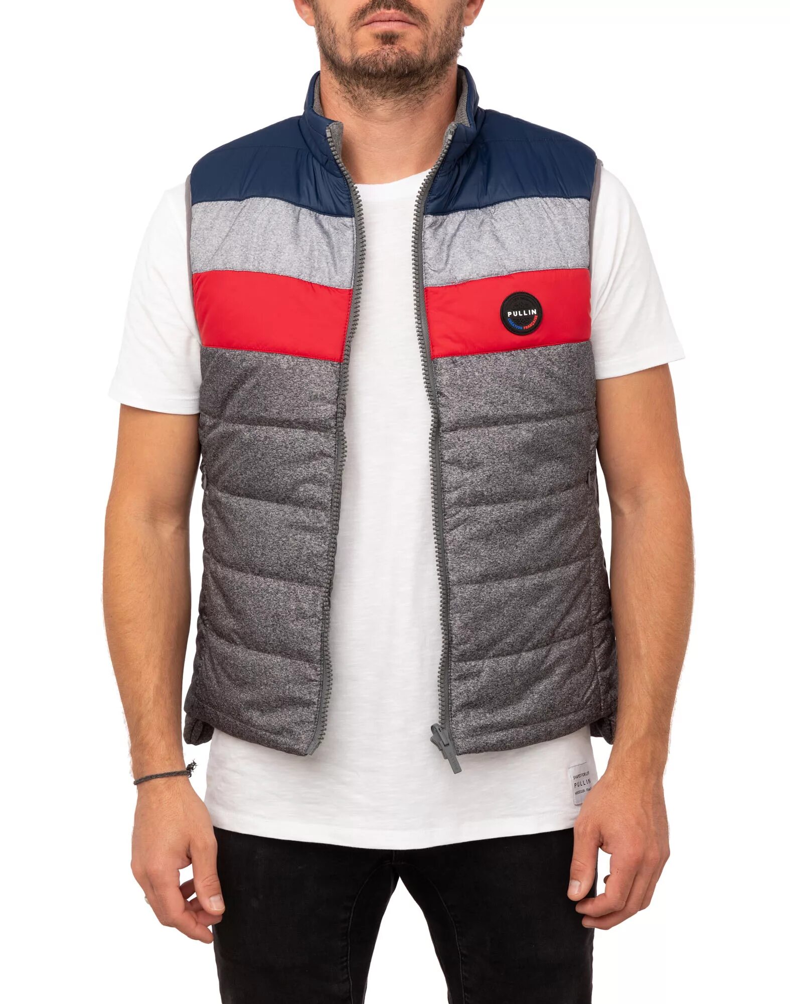 Without jackets. Jacket without sleeves.