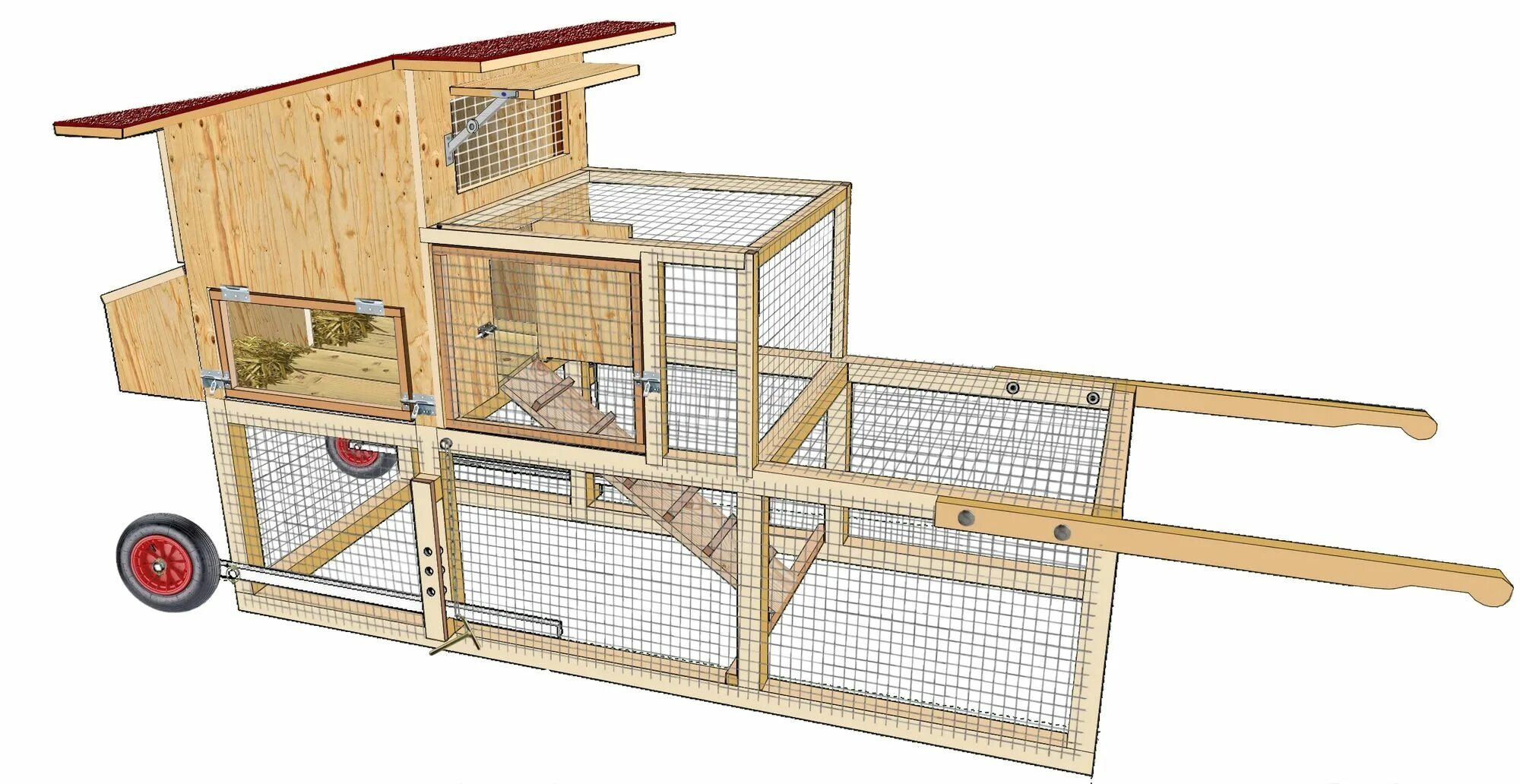 Chicken Coop - For the Cats' Litter trays to go outside. #rabbithouses Курятники