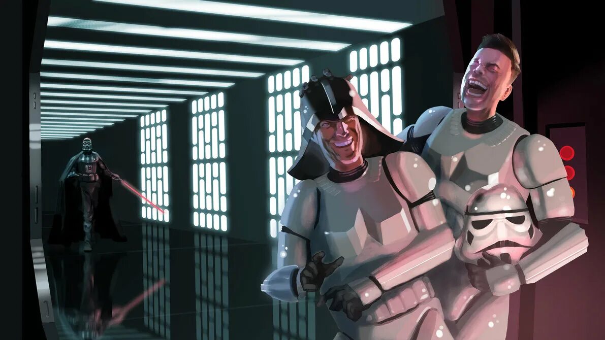 Заставляет своих клонов тренироваться. Звёздные войны Империя Дарт Вейдер. Дарт Вейдер против Терминатора. Рик Доуган Звёздные войны.