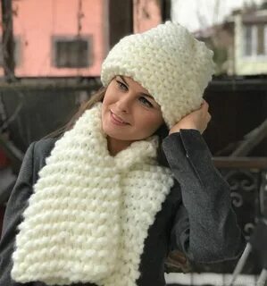 Шапки связанные из толстой пряжи