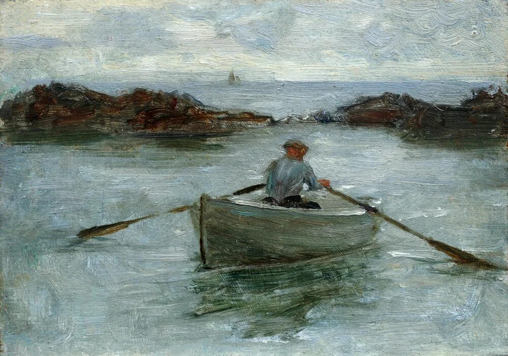 Запрет плавать на лодке. Henry Scott Tuke (1858-1929). Henry Scott Tuke. Картины Henry Tuke.