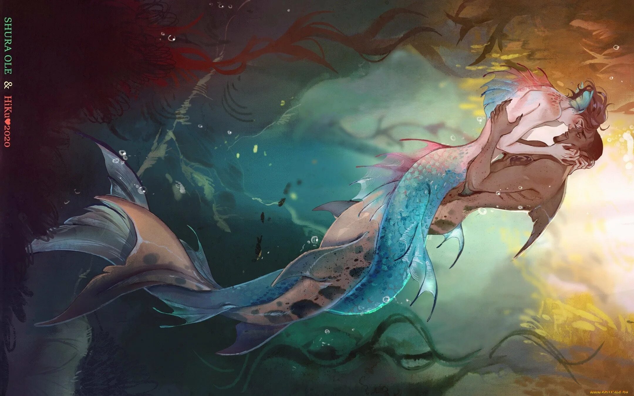 Коннор русалка. Русалка-парень тритон тритон. Тритон русал. Аниме парни тритон. Тритон русал.