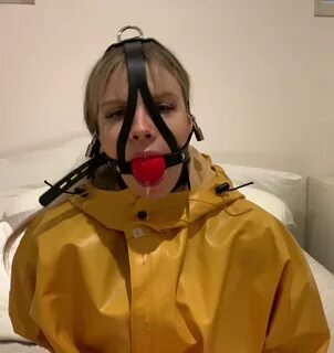 Rainwear bondage 🔥 RUBBER AND RAINWEAR BONDAGE - RUBBER STRA. 