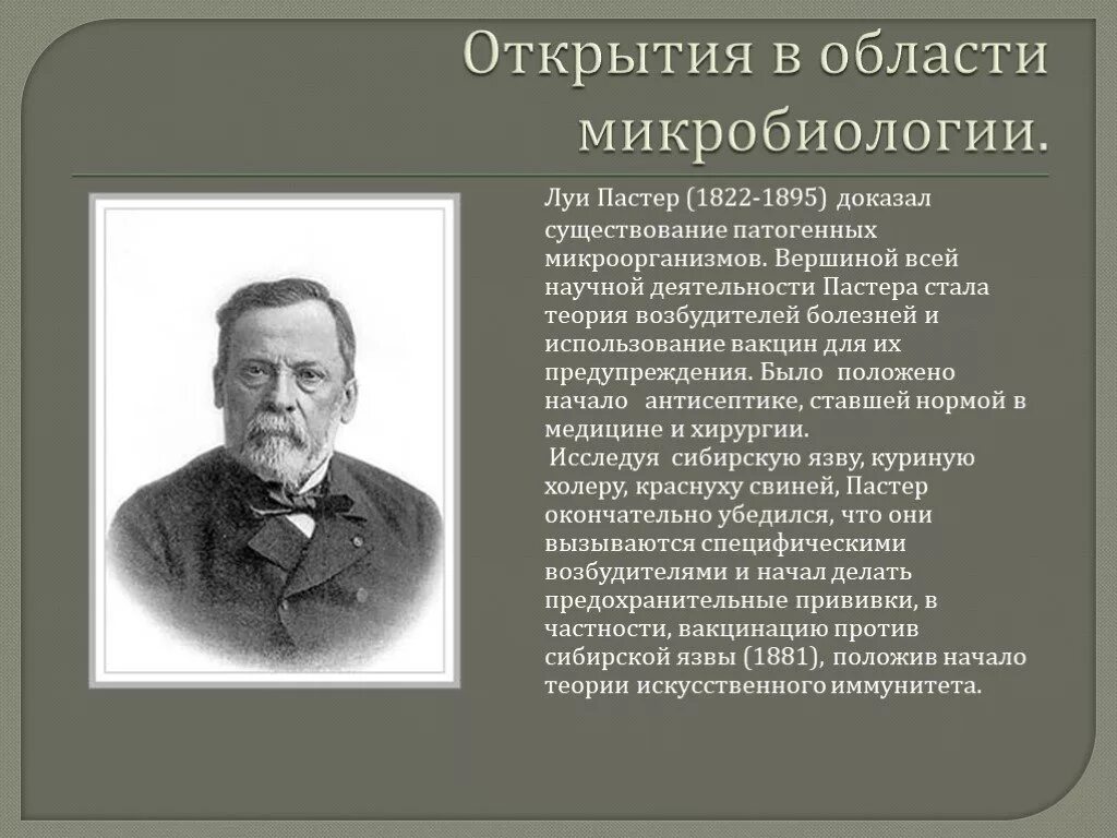 Открытие советских ученых в области медицины. Луи Пастер открытия в микробиологии. Достижения Луи Пастера в микробиологии. Луи Пастер вклад в микробиологию. Луи Пастер (1822-1895).