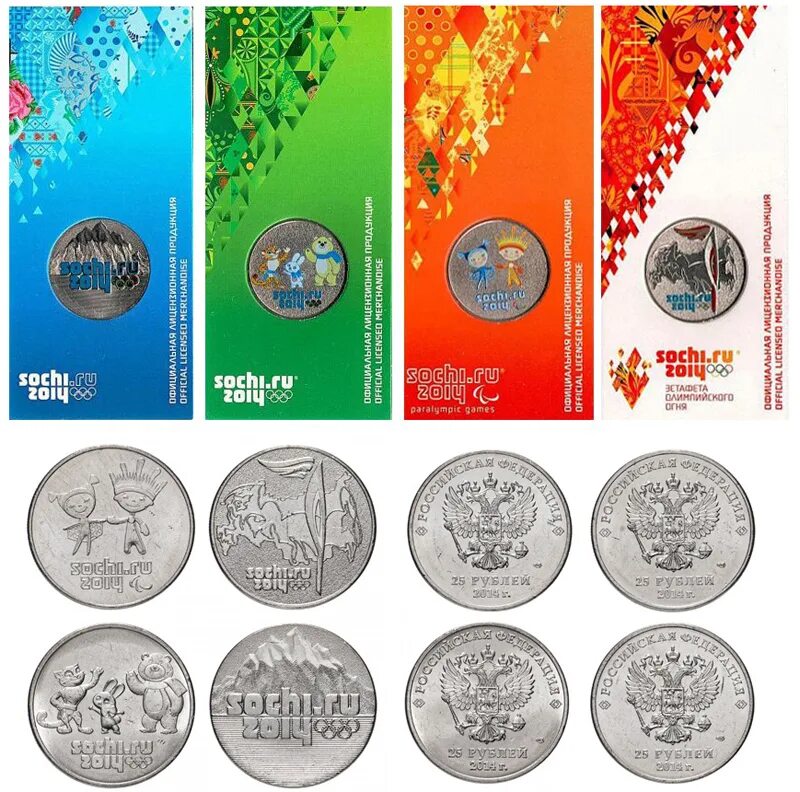 Монета эмблема Олимпийских игр в Сочи 2014. Монетка Олимпийская Сочи 2014.