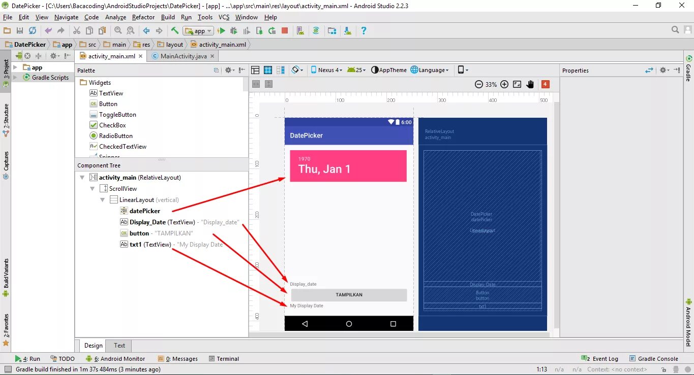 Display date. Datepicker Android Studio примеры. Размер холста в Android Studio. Книга в андроид студио resaiclerview SCROLVIEW.