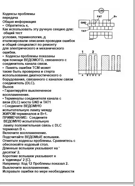 Считать ошибки акпп