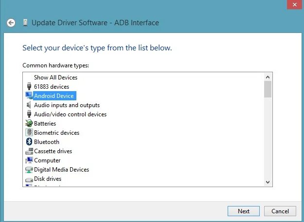 Adb interface драйвер