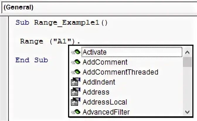 Selection vba