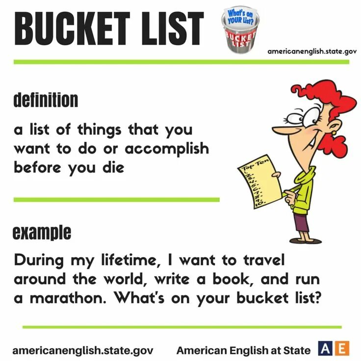 Bucket list. Bucket list примеры. Bucket list example. Bucket list перевод. Eating your words идиома