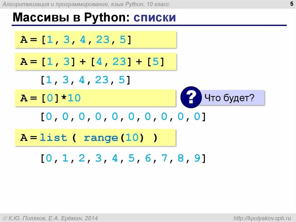 Python массив range. Python массив range
