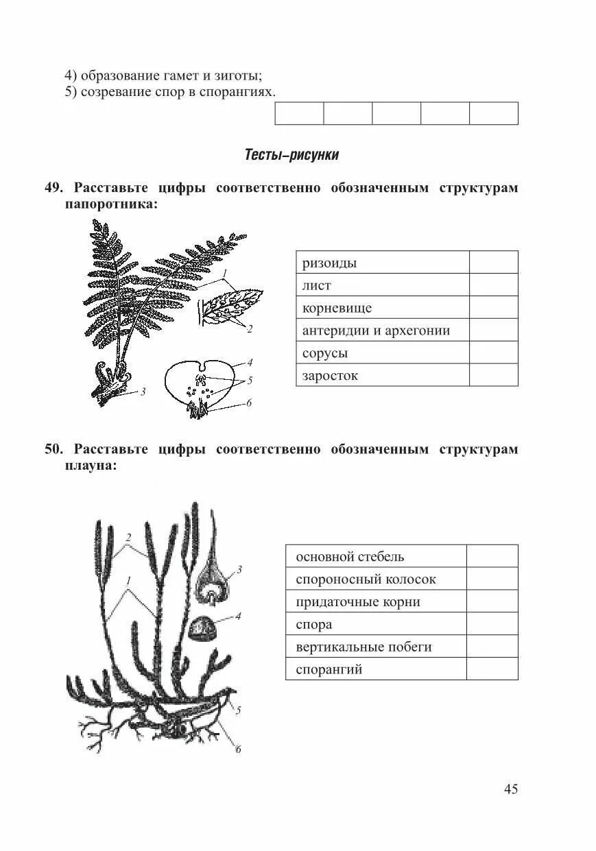 Задания по биологии