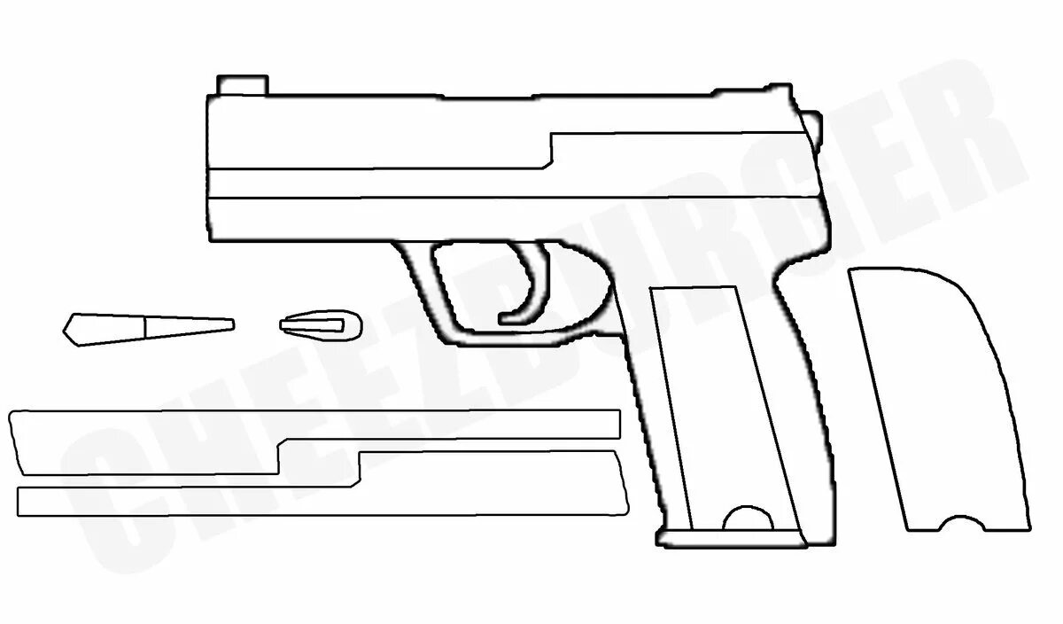 P350 standoff 2. Пистолет п 250 чертеж. П350 пистолет чертеж с размерами. П 350 пистолет из стандофф. П350 пистолет из картона.