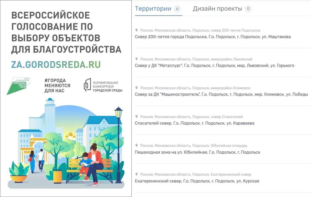 Ответы на тест комфортная среда. Формирование городской среды. Всероссийское голосование по выбору объектов для благоустройства. Комфортная городская среда. Голосование за выбор общественной территории для благоустройства.