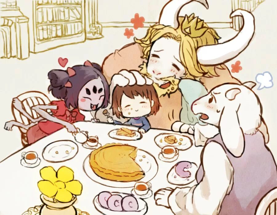 Ирисковый пирог из undertale. Ирисковый пирог undertale. маффет undertale. маффет и азгор. андертейл арт.