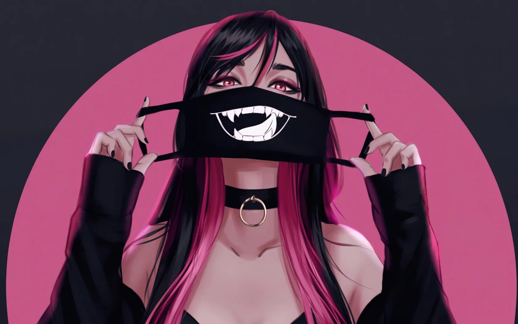 Tyan in a mask. Tyan in a mask
