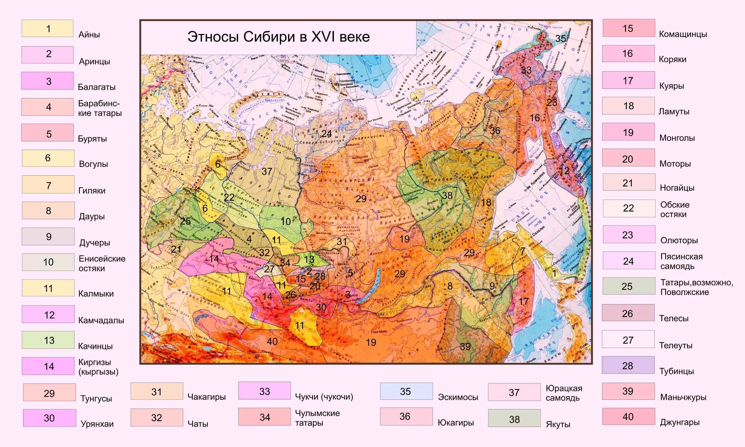 Историко-этнографическая карта Сибири 16 век. Карта народов Сибири в 16 веке. Народы Сибири в 17 веке карта. Карта народов Сибири 17 век. Карта проживания народов россии