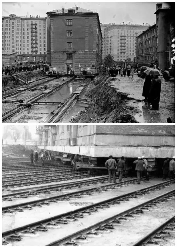 Перенос дома на другое место. Перемещение зданий в Москве в 30. Расширение Тверской улицы при Сталине. Перенос домов на Тверской улице 1935. Передвижение зданий в Москве.