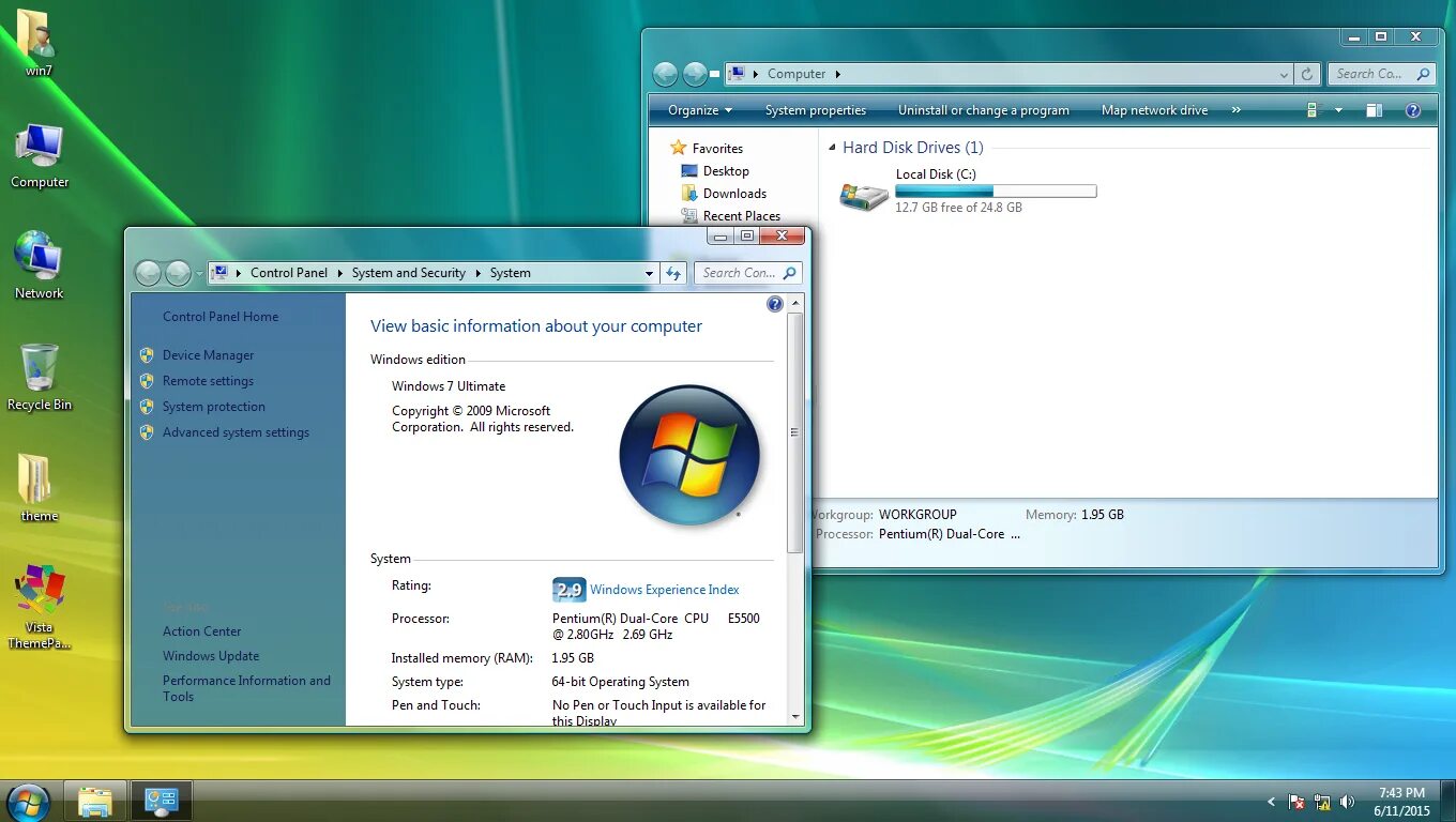 1 без удаления данных. Обновление с windows 7 и 8. Изменить 8 на 7. Windows 7 внешний вид. Замена обоев на рабочем столе.