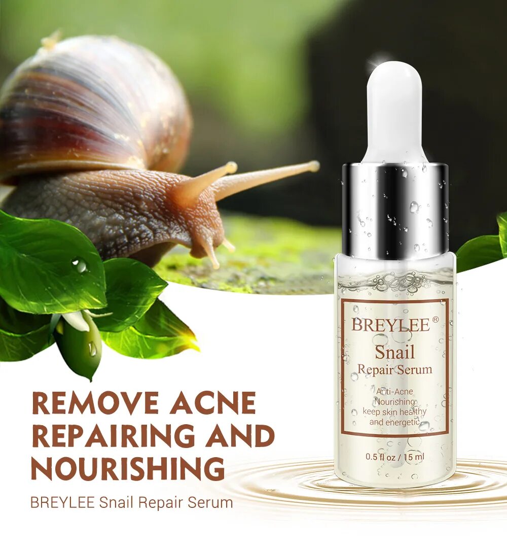 Snail repairing с муцином улитки. Сыворотка BREYLEE Snail repairing Serum Anti-acne. BREYLEE. NATURAVERDE Snail Serum. BREYLEE отзывы.